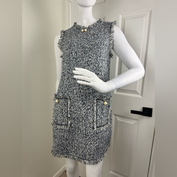 N.I.W.I.Y. Tweed Sleeveless Dress with Pearl Accents.   #63 - Picture 1 of 11